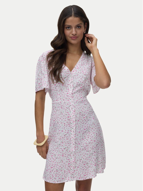Vero Moda Sukienka letnia Alba 10292845 Różowy jasny Regular Fit
