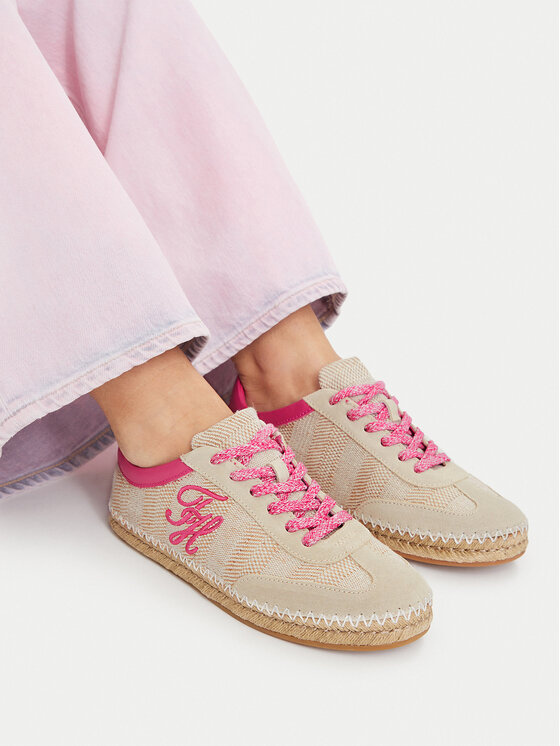 Tommy Hilfiger Espadryle Woven Logo Embroidery FW0FW09108 Beżowy