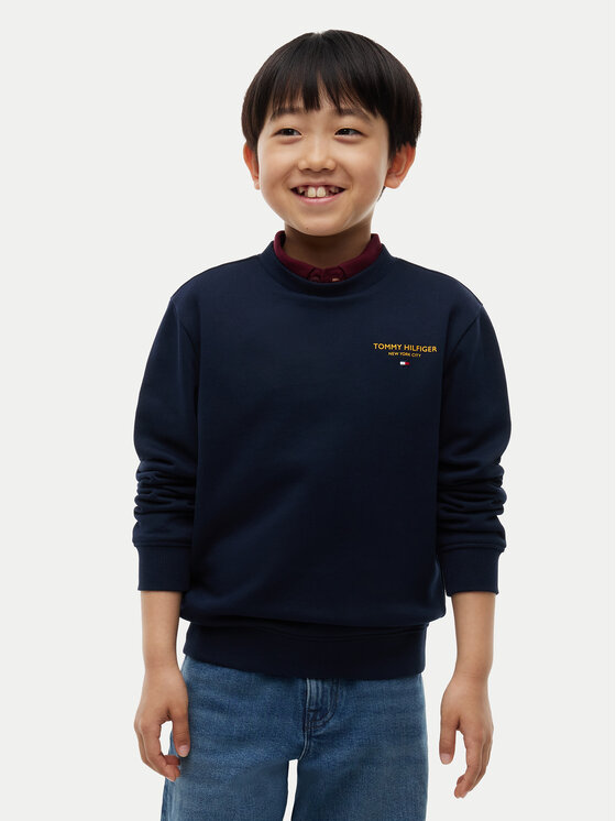 Tommy Hilfiger Bluza Essential  KB0KB10766 Granatowy Regular Fit