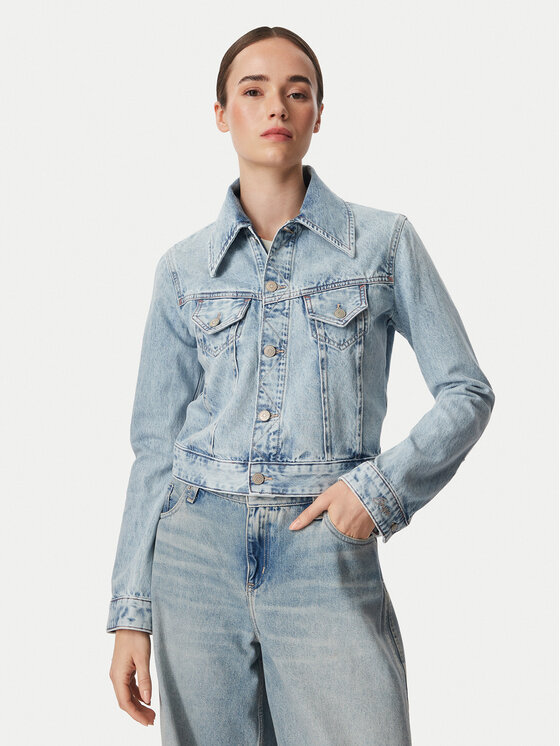 BOSS Kurtka jeansowa 50564451 Niebieski jasny Regular Fit