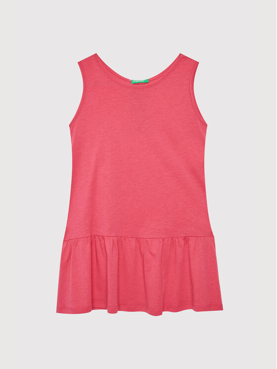 United Colors Of Benetton Sukienka letnia 3Q220V001 Różowy Relaxed Fit