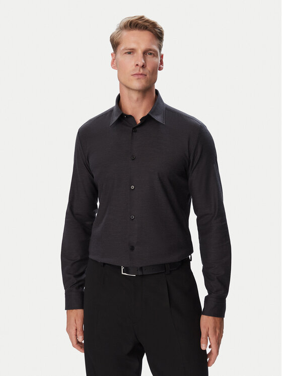 BOSS Koszula Roan-K-F 50571519 Czarny Slim Fit