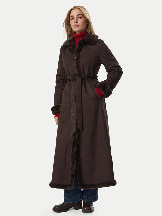 LAUREN RALPH LAUREN Kożuch sztuczny 297P23461001 Brązowy ciemny Regular Fit