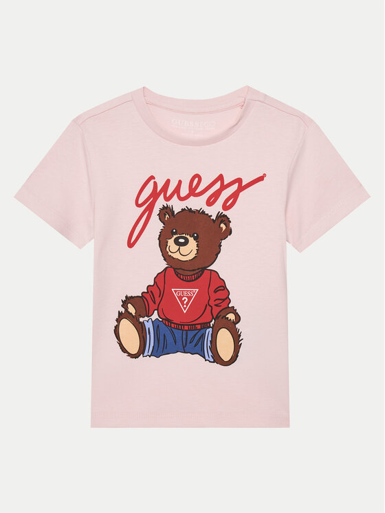 Guess T-Shirt H4BT01 I3Z14 Różowy Regular Fit