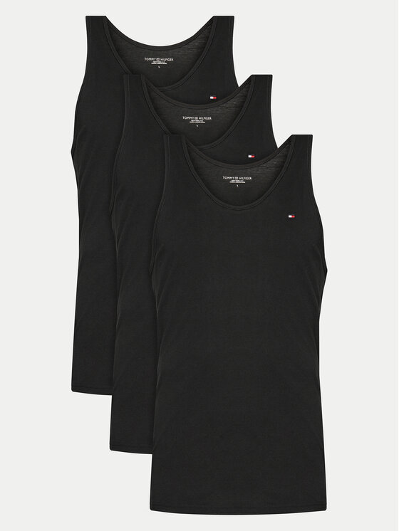 Tommy Hilfiger Komplet tank topów UM0UM03387 Czarny Regular Fit
