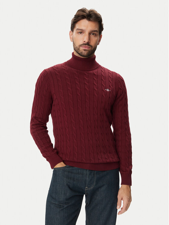 Gant Golf 8050607 Bordowy Regular Fit