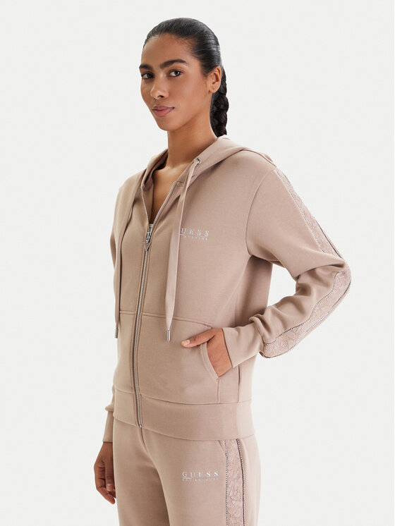 Guess Bluza W6RQ12 KBYE2 Beżowy Regular Fit