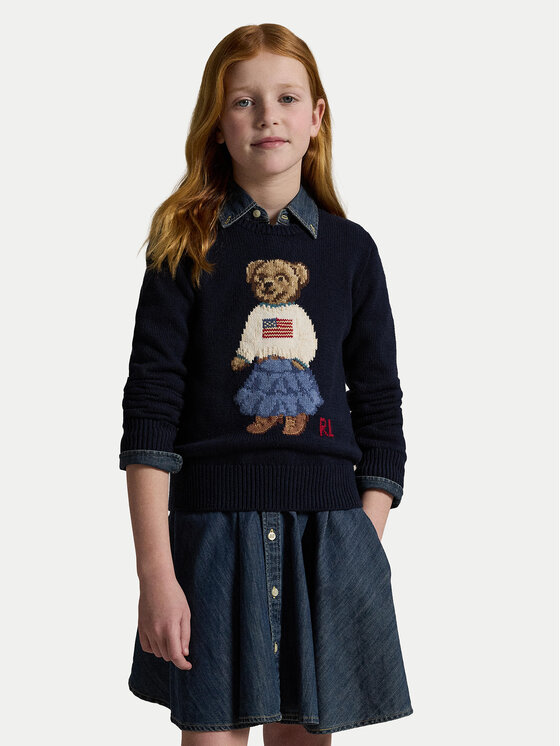 Polo Ralph Lauren Sweter 313702268001 Granatowy Regular Fit