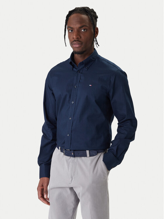 Tommy Hilfiger Koszula MW0MW40529 Granatowy Regular Fit