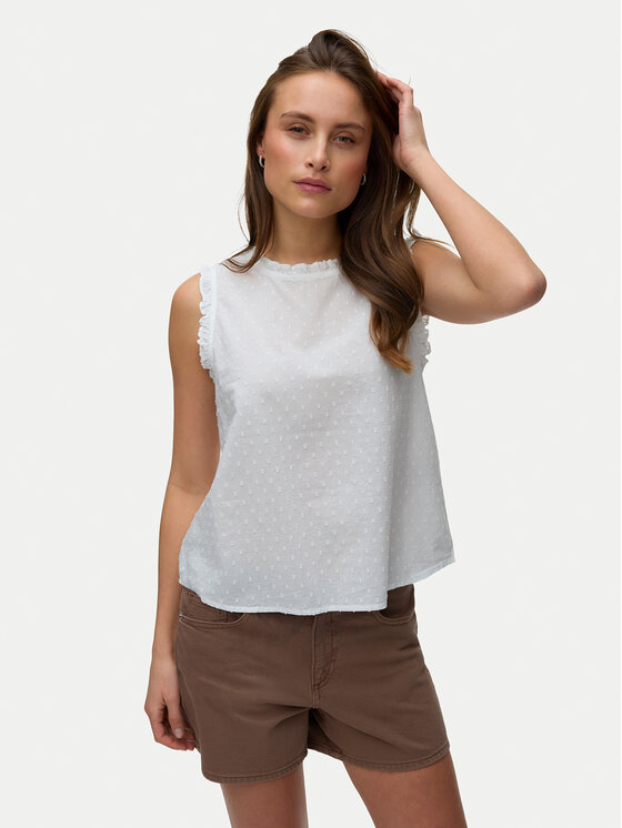 Vero Moda Top Trine 10342734 Biały Regular Fit
