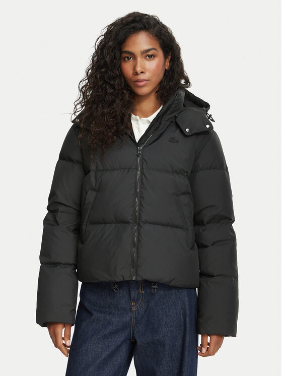 Lacoste Kurtka puchowa BF8434 Czarny Regular Fit