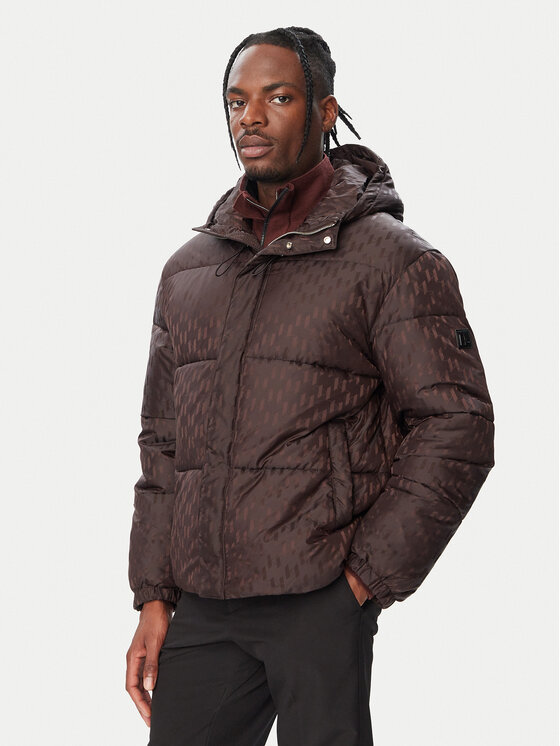 KARL LAGERFELD Kurtka zimowa 505007 564504 Brązowy ciemny Regular Fit