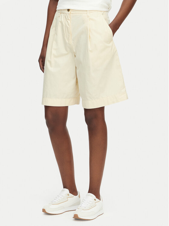 Tommy Hilfiger Bermudy WW0WW49595 Beżowy jasny Relaxed Fit