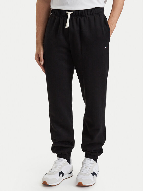 Tommy Hilfiger Spodnie dresowe Essential MW0MW37231 Czarny Relaxed Fit