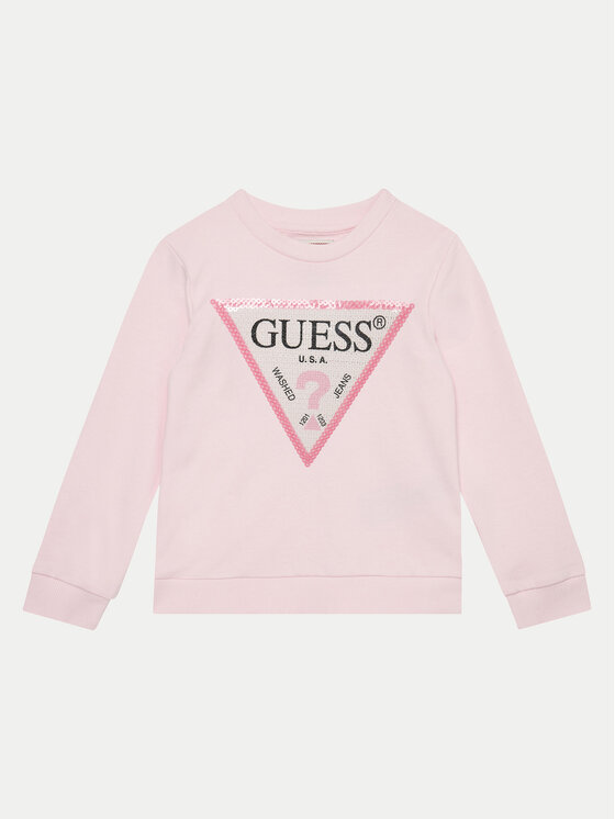 Guess Bluza K4YQ10 KA6R4 Różowy Regular Fit