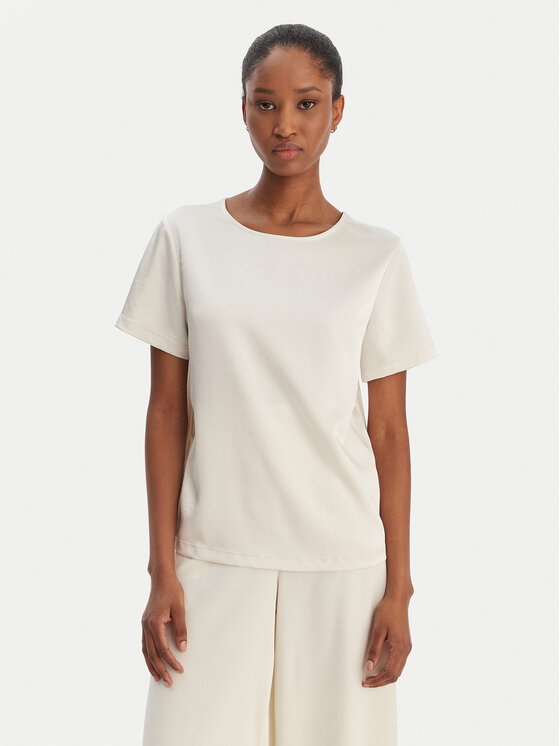 Weekend Max Mara Bluzka Zona 2615941011 Écru Relaxed Fit
