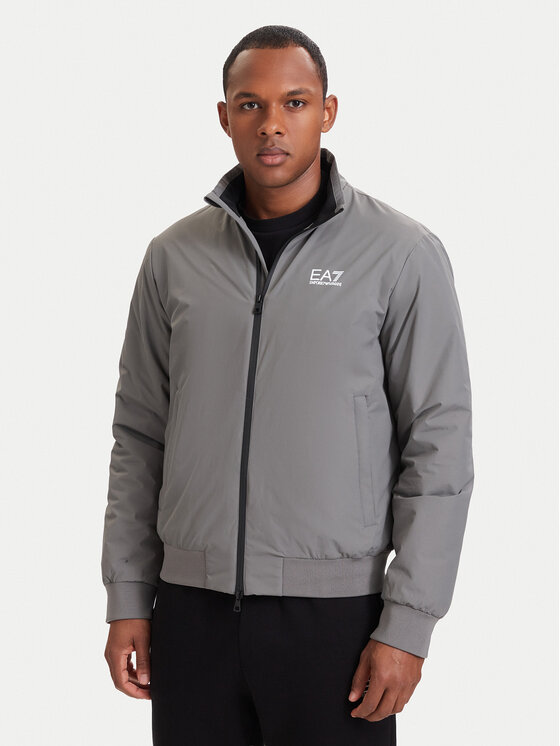 EA7 Emporio Armani Kurtka bomber 8NPB20 PNFZZ U8085 Szary Regular Fit