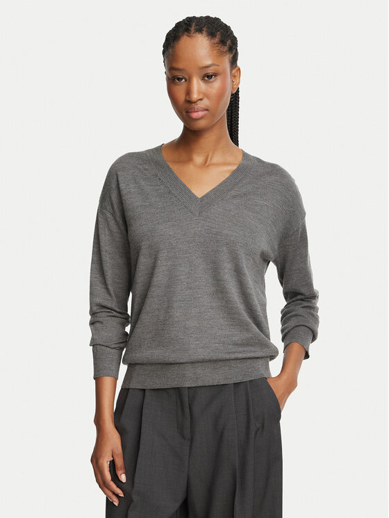 Weekend Max Mara Sweter Fiocchi 2625366062 Szary Regular Fit