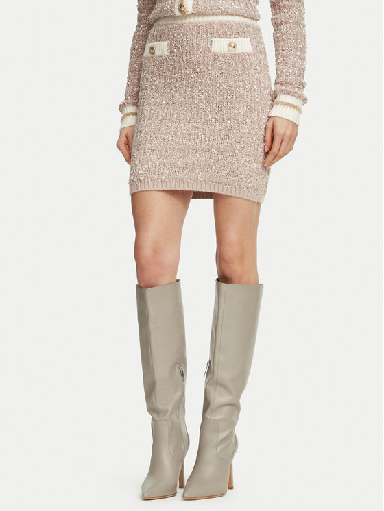 Guess Spódnica mini 0000306227972 Beżowy Regular Fit