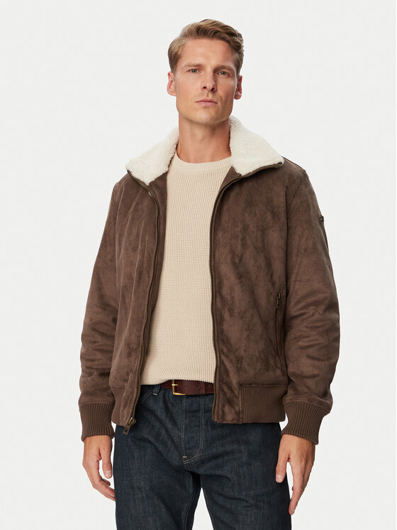 Guess Kożuch sztuczny M6BL41 K6733 Brązowy Regular Fit