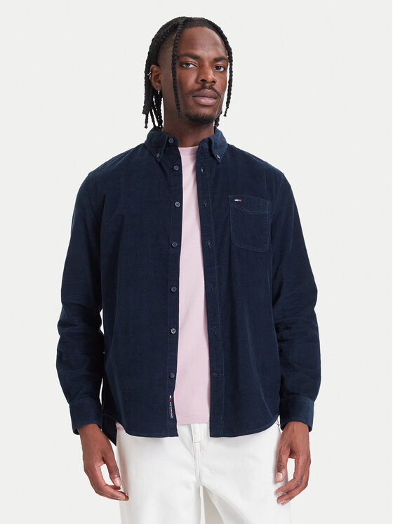 Tommy Jeans Koszula DM0DM23517 Granatowy Regular Fit