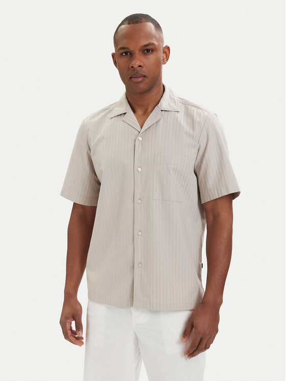 BOSS Koszula Rayer 50559321 Beżowy jasny Regular Fit
