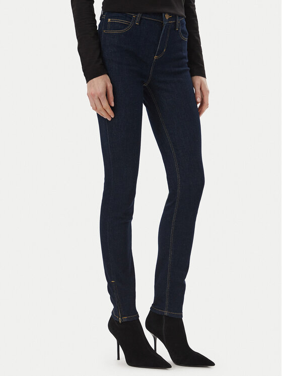Guess Jeansy W6BAJS D2305 Granatowy Skinny Fit
