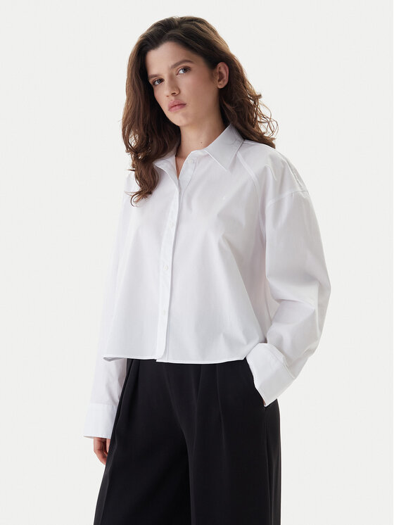 Calvin Klein Jeans Koszula LV047C141G Biały Boxy Fit