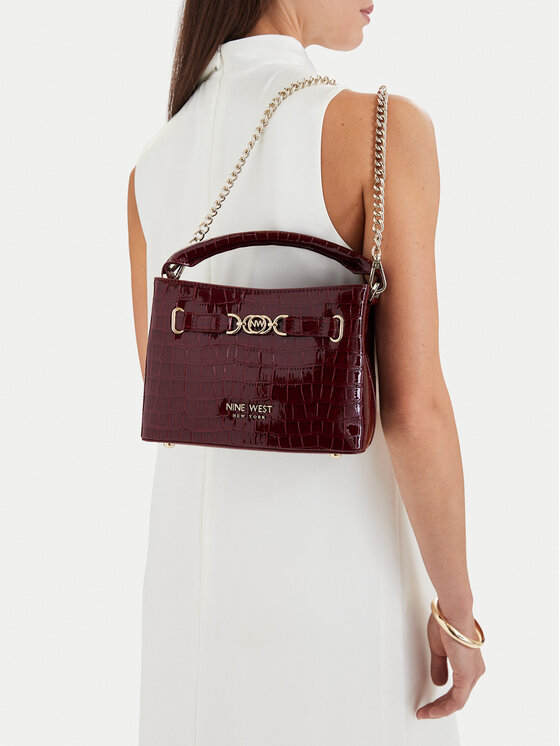 Nine West Torebka EO-CITY GRACE-LDA9420 CROCO Czerwony ciemny