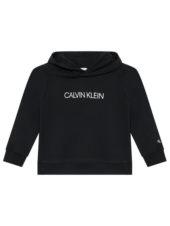 Calvin Klein Jeans Bluza Institutional Logo IU0IU00163 Czarny Regular Fit