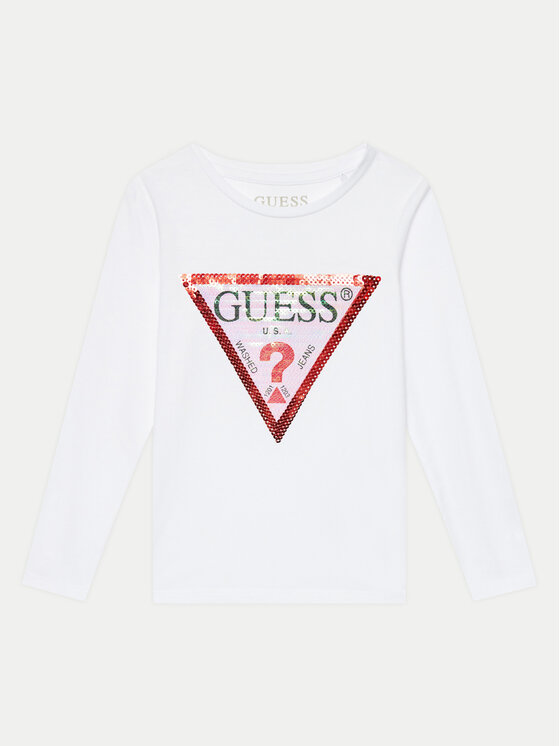 Guess Bluzka K4RI30 K6YW1 Biały Regular Fit