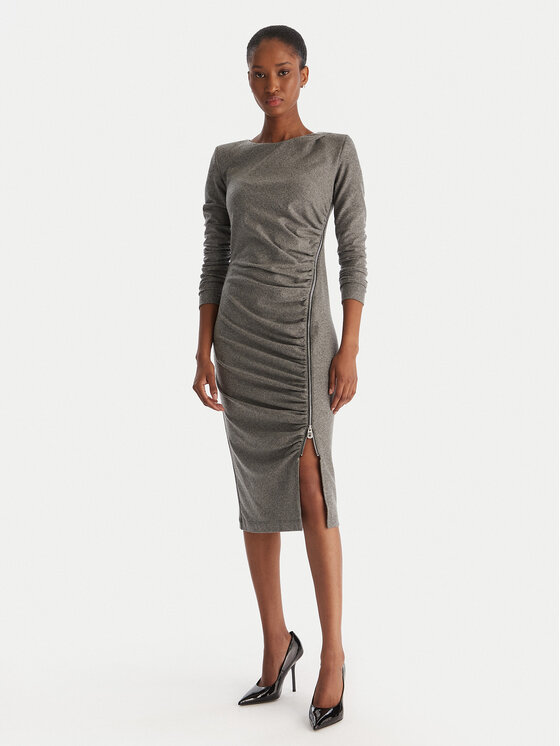 PINKO Sukienka koktajlowa Almundena Abito 106126 A2ZU Szary Regular Fit