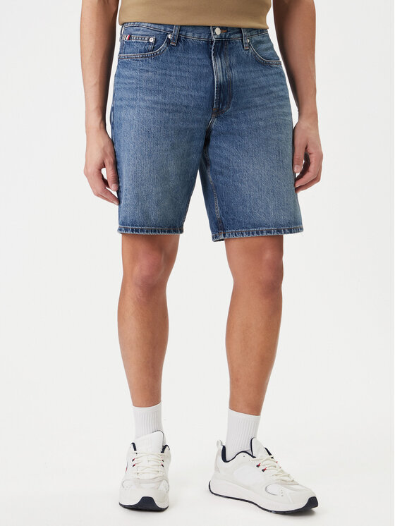 Tommy Hilfiger Szorty jeansowe Dover MW0MW42557 Niebieski Regular Fit