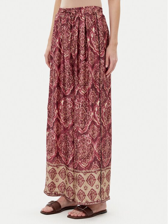 ViCOLO Spodnie materiałowe TD0666 Bordowy Relaxed Fit