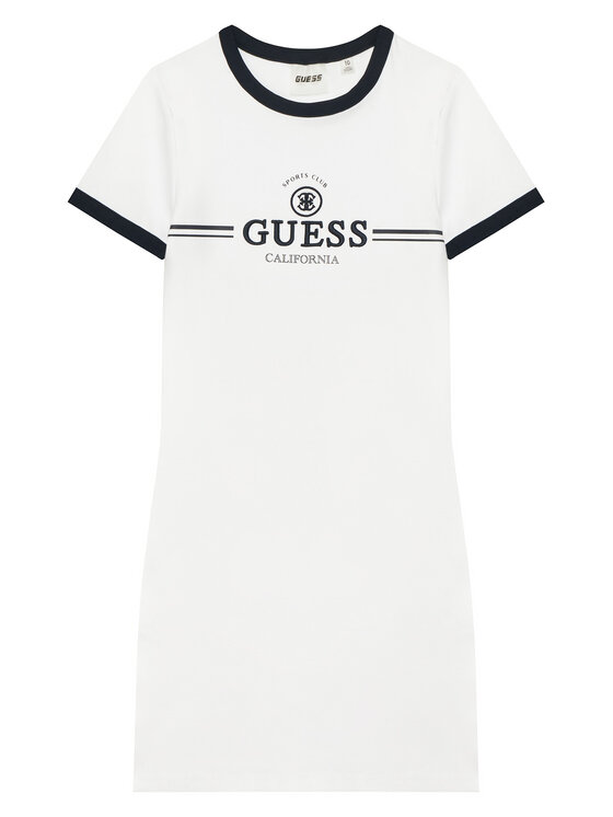 Guess Sukienka codzienna J6GK26 KCQX1 Biały Slim Fit