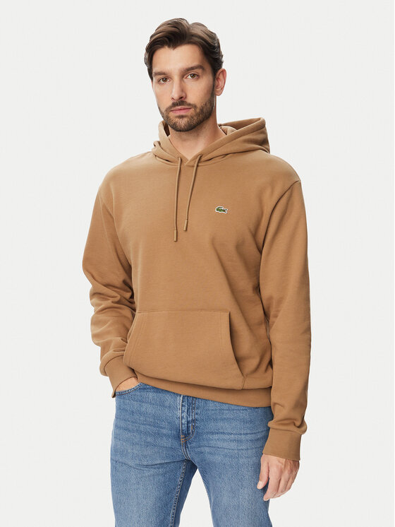 Lacoste Bluza SH8863 Brązowy jasny Relaxed Fit