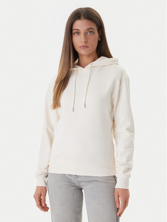 Calvin Klein Jeans Bluza LV047C224G Écru Boxy Fit