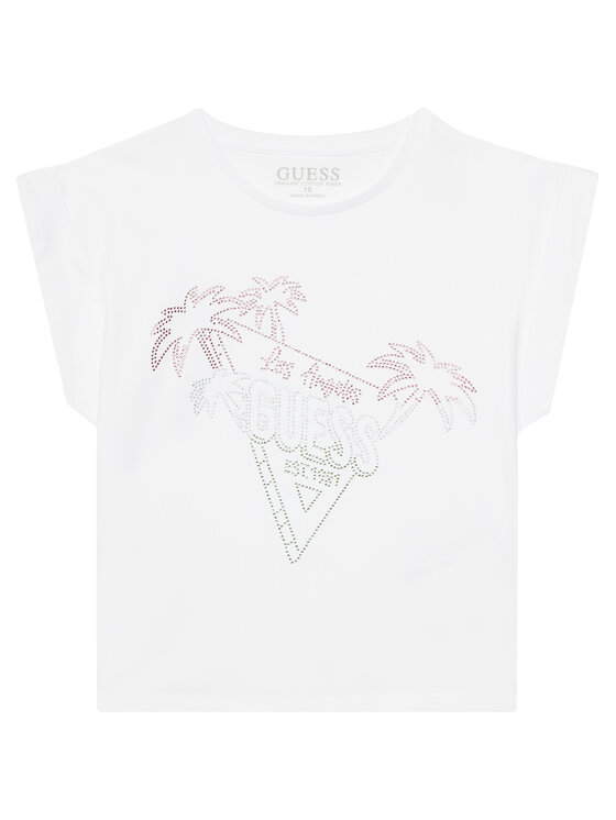 Guess T-Shirt J5GI32 K8HM4 Biały Regular Fit