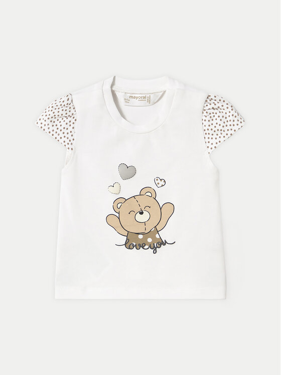 Mayoral T-Shirt 1070 Biały Regular Fit