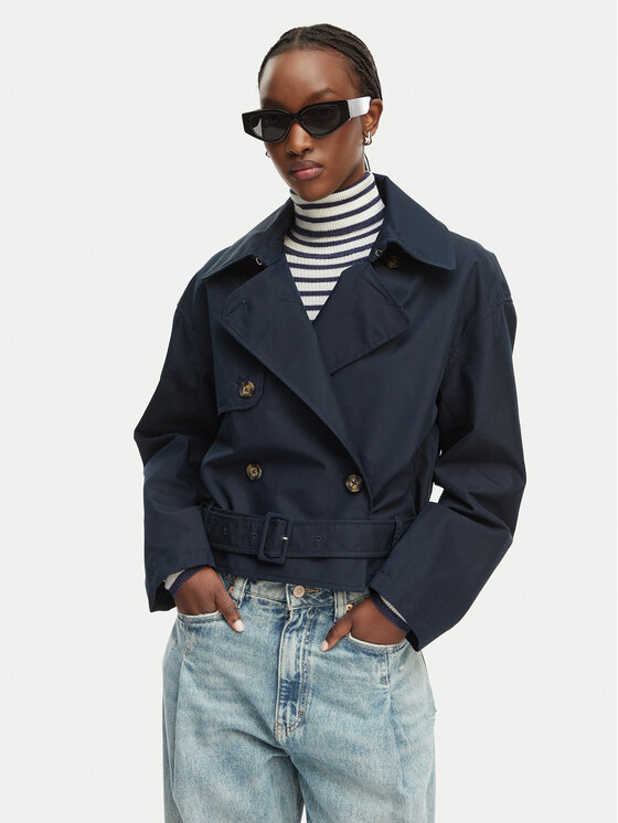 Tommy Jeans Trencz DW0DW22322 Granatowy Relaxed Fit