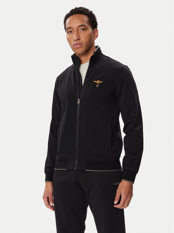 Aeronautica Militare Bluza 262FE1956UF00459 Czarny Regular Fit