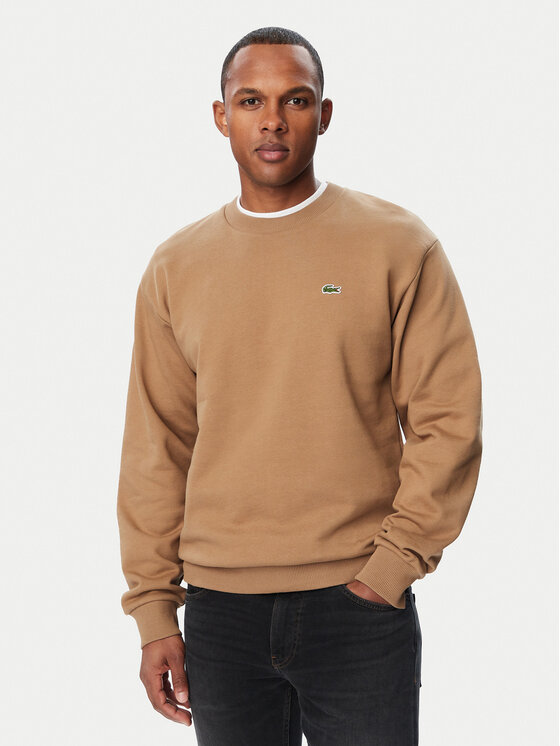 Lacoste Bluza SH8868 Brązowy jasny Regular Fit