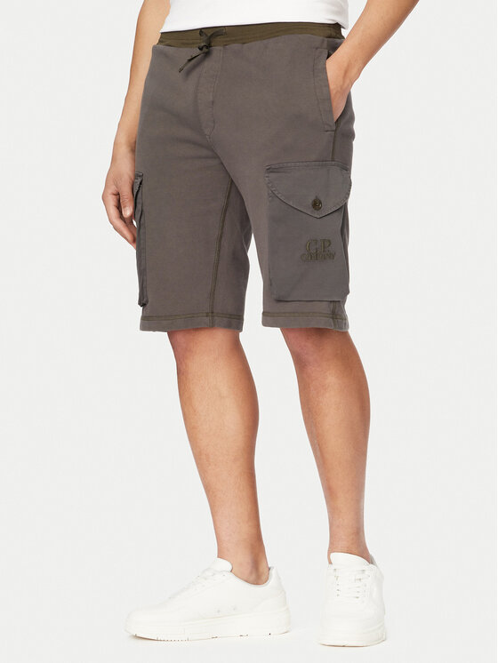 C.P. Company Szorty sportowe 18CMSB160A006090M Szary Regular Fit