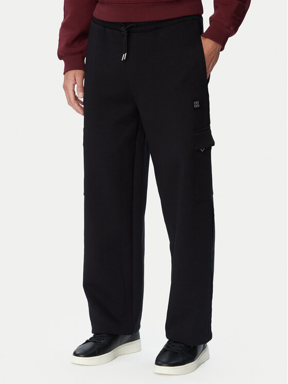 HUGO Spodnie dresowe Derypant 50567957 Czarny Regular Fit