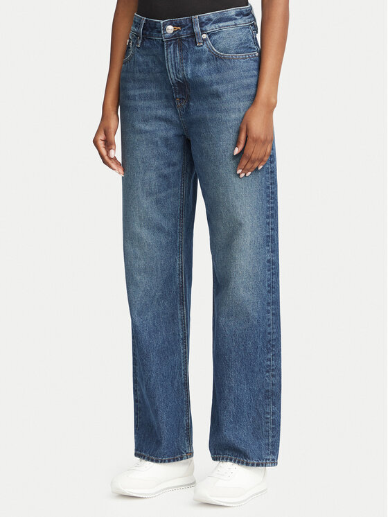 Calvin Klein Jeans Jeansy 90s LV047H722G Granatowy Straight Fit