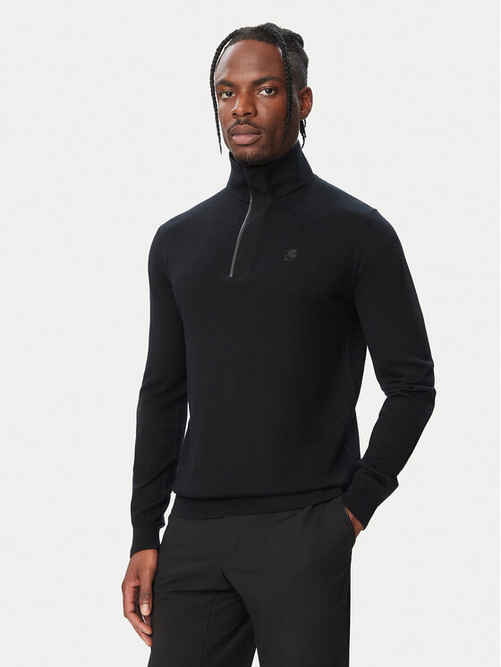 KARL LAGERFELD Sweter 655005 564399 Czarny Regular Fit