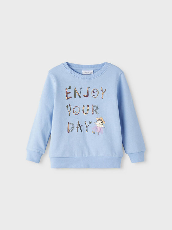 NAME IT Bluza 13207313 Błękitny Regular Fit