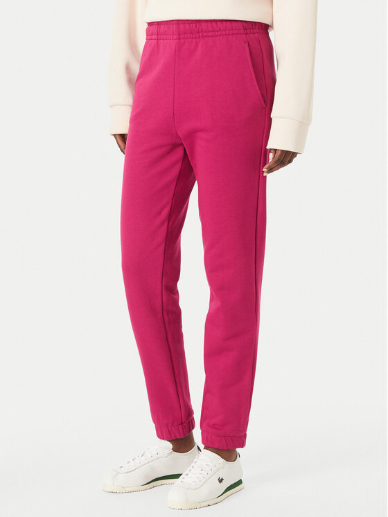 Lacoste Spodnie dresowe XF5268 Różowy ciemny Regular Fit