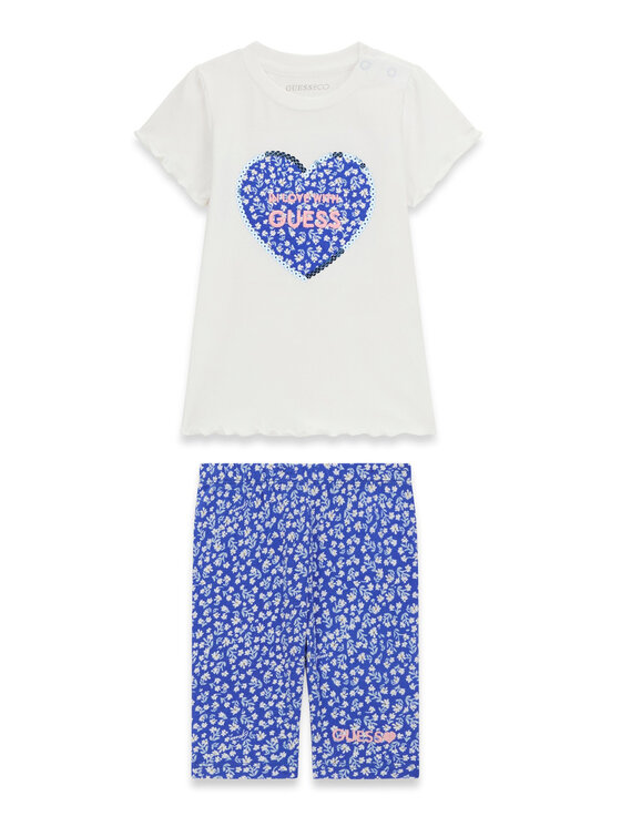 Guess Komplet t-shirt i legginsy A6GG03 K6YW4 Niebieski Regular Fit