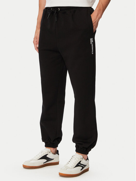 Karl Lagerfeld Jeans Spodnie dresowe B3M10014 Czarny Slim Fit